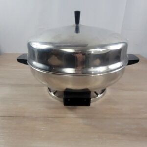 Farberware 12" Electric Fry Pan Skillet Buffet Server Stainless Model 335-B